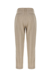 Pantalone in misto poliestere stretch cappuccino -  | Wise