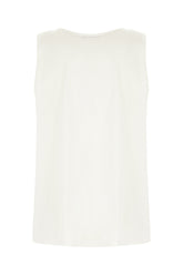 White stretch silk top -  | Wise