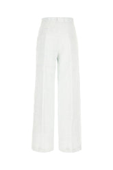 Embroidered linen blend pants -  | Wise