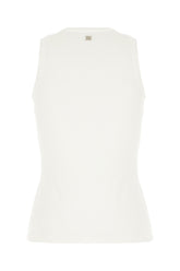 White stretch cotton top -  | Wise