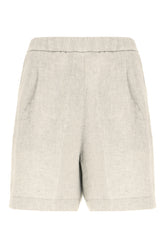 Shorts in misto cotone sabbia -  | Wise