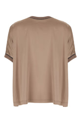 Top in seta stretch biscotto -  | Wise