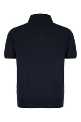 Polo in seta blu notte -  | Wise