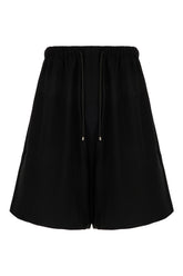 Black viscose bermuda shorts -  | Wise