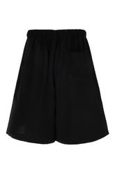Black viscose bermuda shorts -  | Wise