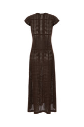 Abito in cotone cioccolato -  | Wise