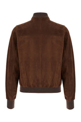 Giubbino in pelle scamosciata cioccolato -  | Wise