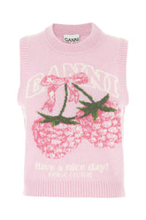 Gilet in misto lana rosa -  | Wise