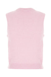 Gilet in misto lana rosa -  | Wise