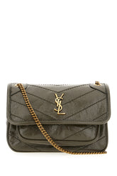 Borsa a spalla Niki mini in pelle fango -  | Wise