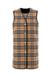 Giubbino smanicato in cashmere ricamato -  | Wise