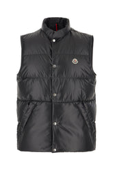 Black polyester Restigo sleeveless down jacket -  | Wise