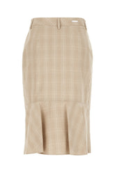 Gonna in misto cotone ricamato -  | Wise