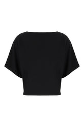 Black viscose blend top -  | Wise