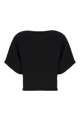 Black viscose blend top -  | Wise