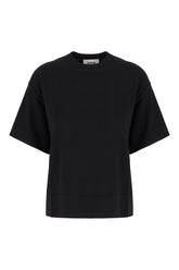 T-shirt in misto viscosa nera -  | Wise