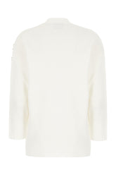 Giacca in misto viscosa avorio -  | Wise