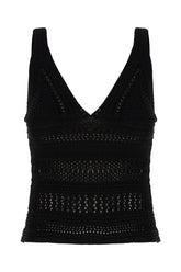Top in cotone nero -  | Wise