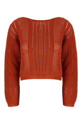 Maglione in cotone mattone -  | Wise