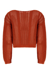 Maglione in cotone mattone -  | Wise