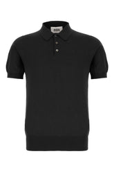 Polo in misto cotone nero -  | Wise