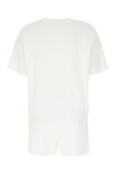 Set di t-shirt e shorts in misto cotone stretch bianco -  | Wise