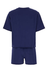 Set di t-shirt e shorts in misto cotone stretch blu navy -  | Wise