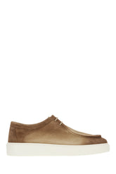 Camel suede lace-up shoes -  | Wise