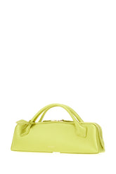 Lime green satin Le Teckel clutch -  | Wise