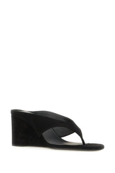 Black suede Cube mules -  | Wise