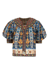 Printed cotton blouse -  | Wise
