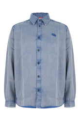 Camicia in rayon blu denim -  | Wise