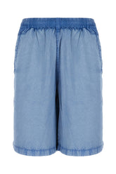 Bermuda in viscosa blu denim -  | Wise