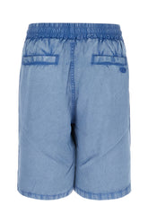 Bermuda in viscosa blu denim -  | Wise