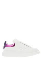 Sneakers in pelle bianca con tallone in PVC oleografico -  | Wise
