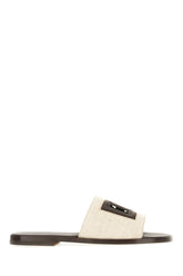 Slippers bicolor in pelle e tessuto -  | Wise