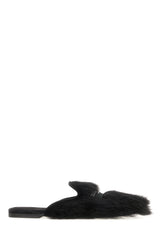 Slippers in pelliccia nera -  | Wise