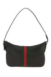 Borsa a spalla piccola Lunetta in pelle nera -  | Wise