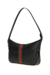 Borsa a spalla piccola Lunetta in pelle nera -  | Wise