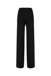 Pantalone dalla gamba ampia in misto lana stretch nera -  | Wise