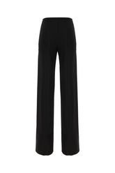 Pantalone dalla gamba ampia in misto lana stretch nera -  | Wise