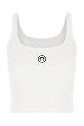 White stretch cotton top -  | Wise
