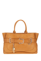 Caramel leather handbag -  | Wise