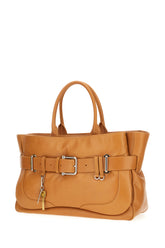 Caramel leather handbag -  | Wise