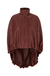 Plum leather jacket -  | Wise