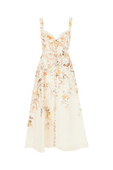 Printed linen dress -  | Wise