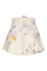 Shorts Luna Tuck in misto seta stampata -  | Wise