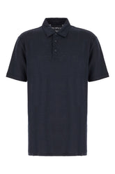 Polo in lino blu navy -  | Wise