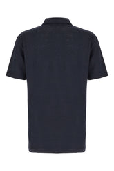 Polo in lino blu navy -  | Wise