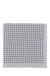Embroidered linen blend pocket square -  | Wise